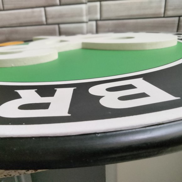 Brooklyn Brewery 3D Painted Round Wooden Pub Sign - Picture 7 of 11